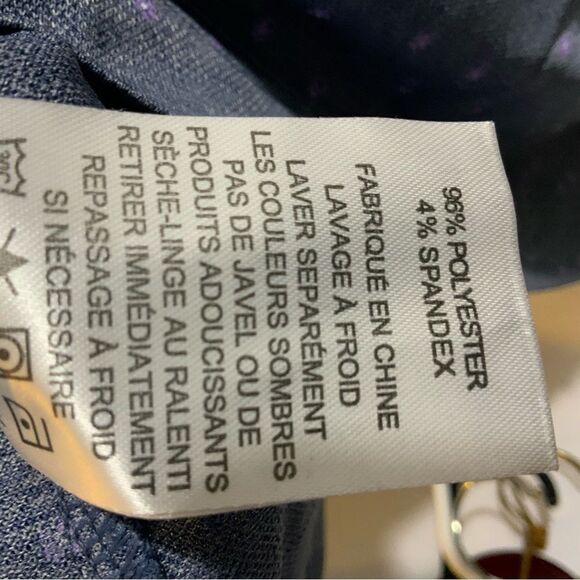 MWT FootJoy Mens Blue Purple Floral Polyester Spandex Mesh Golf Polo Shirt 2XL - Picture 7 of 7